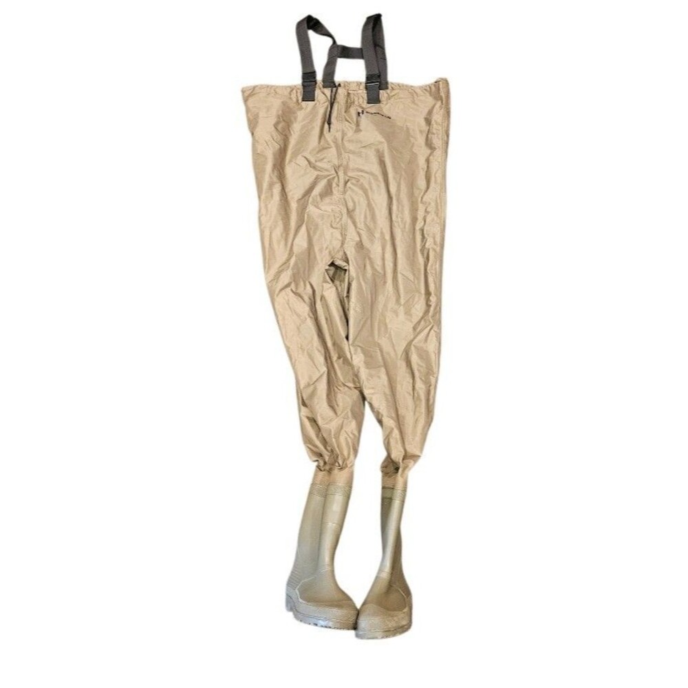 Hodgman Dura Shell Chest Waders Brown Size 11 Nylon PVC Fishing Hunting New
